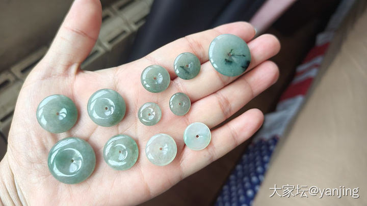 天然A货翡翠平安扣打包处理_翡翠