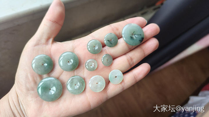 天然A货翡翠平安扣打包处理_翡翠