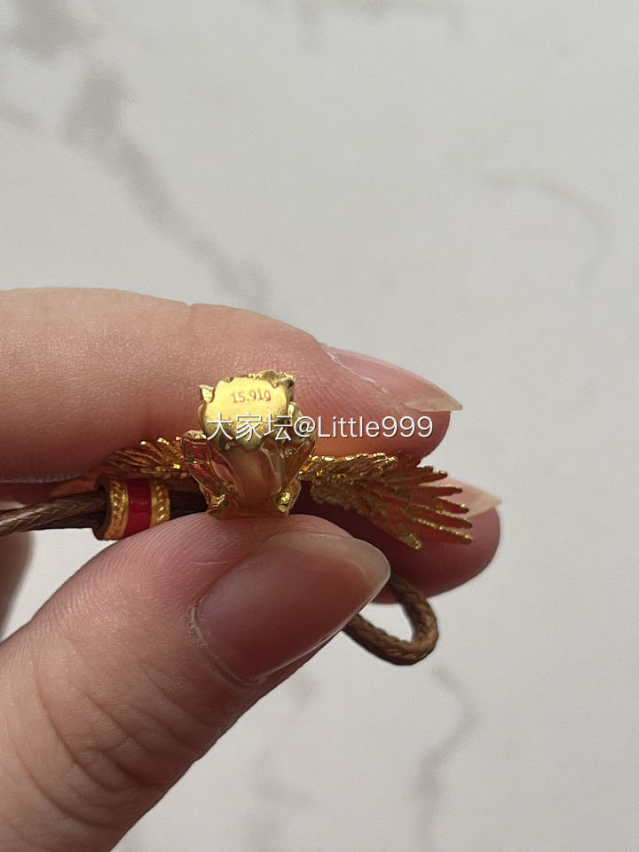 素金小天使吊坠_金