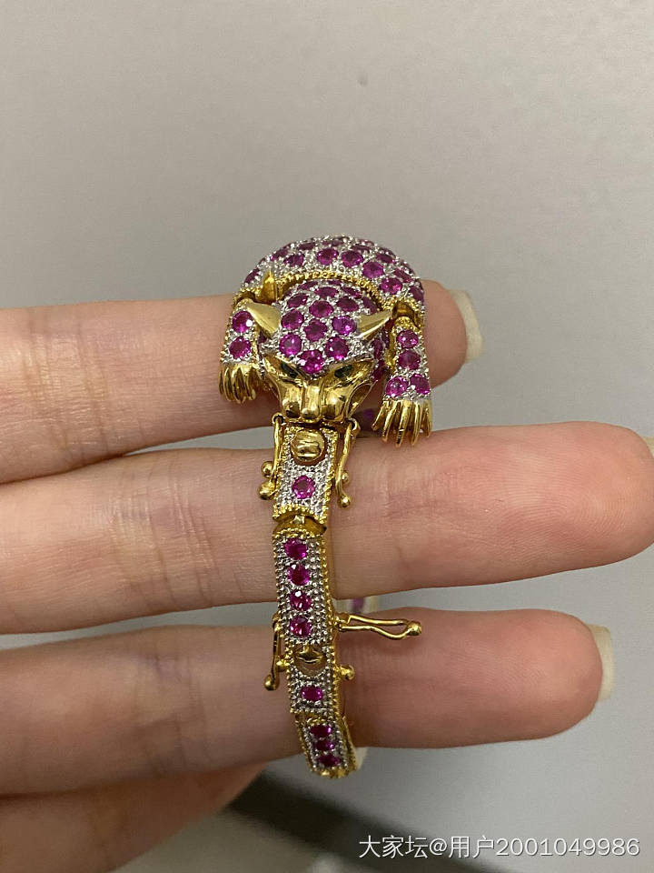 18k金猎豹手链_金