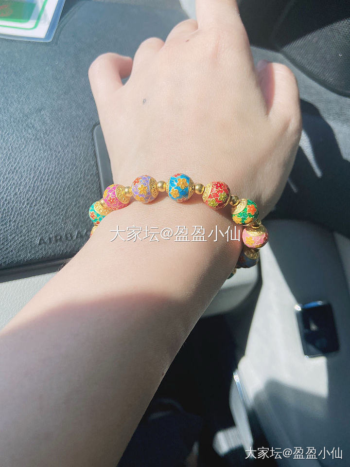 乐泰家三串足金手链～_金