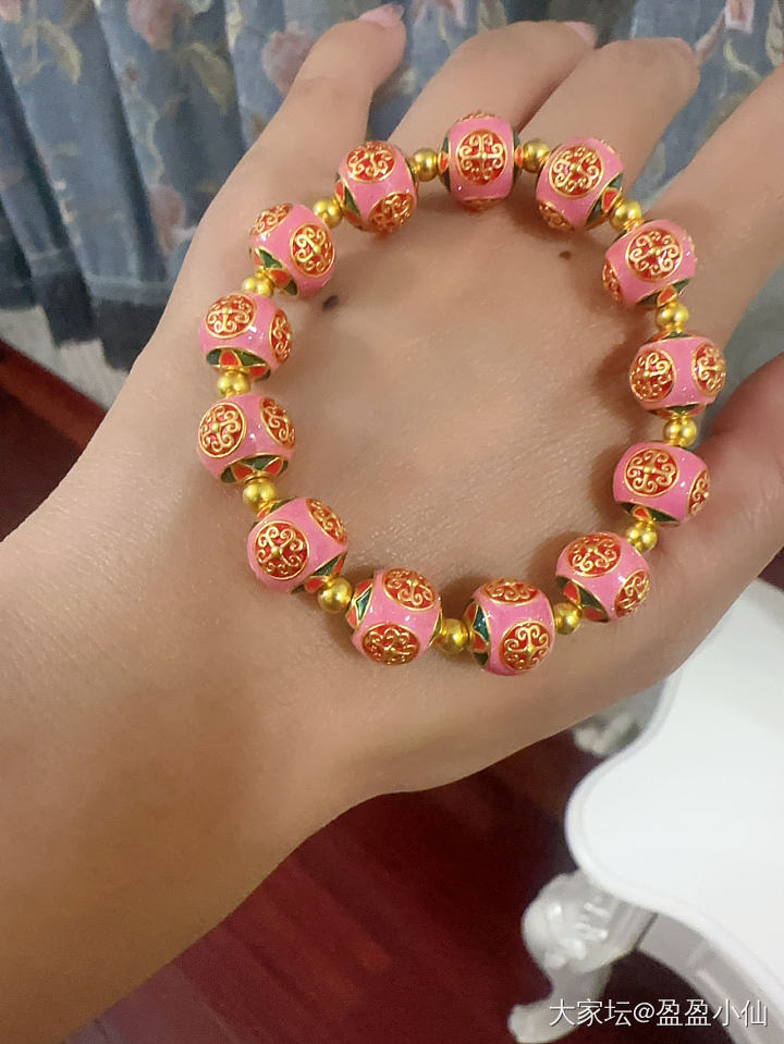 乐泰家三串足金手链～_金