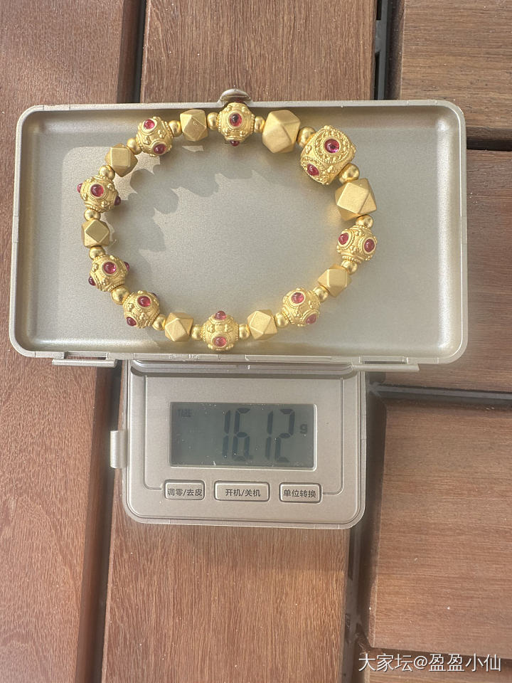 乐泰家三串足金手链～_金