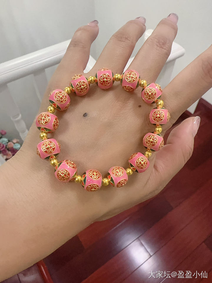 乐泰家三串足金手链～_金