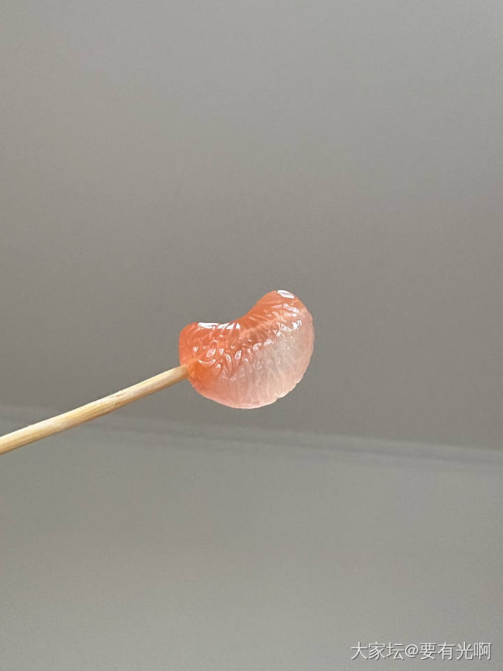高冰南红橘子瓣项链吊坠小雕件_玉石