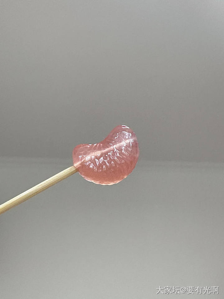 高冰南红橘子瓣项链吊坠小雕件_玉石