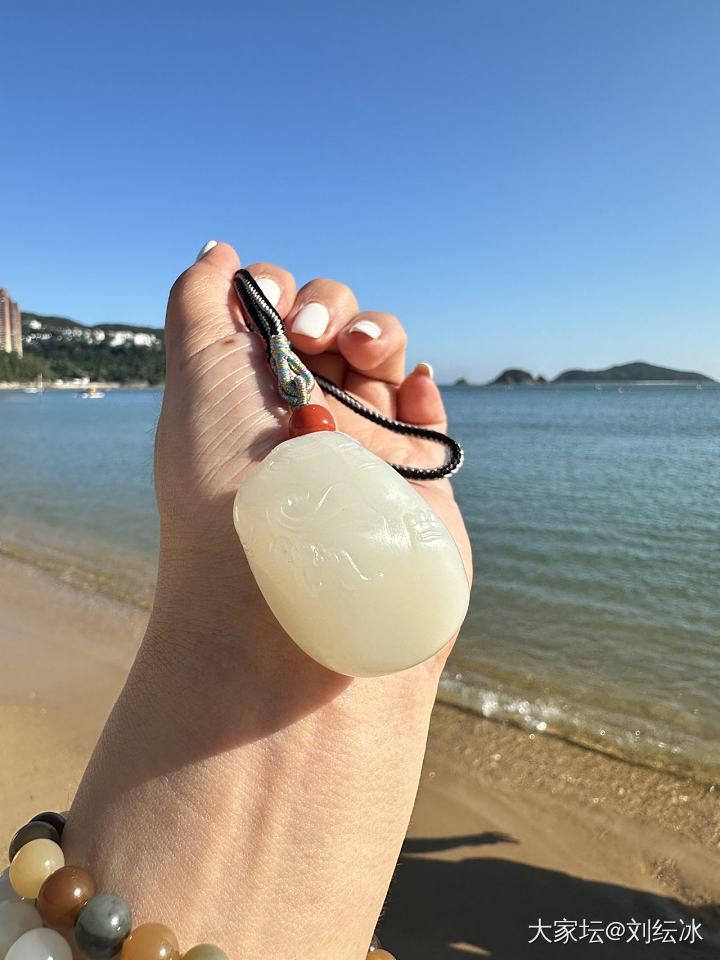 手感好～_挂件和田玉