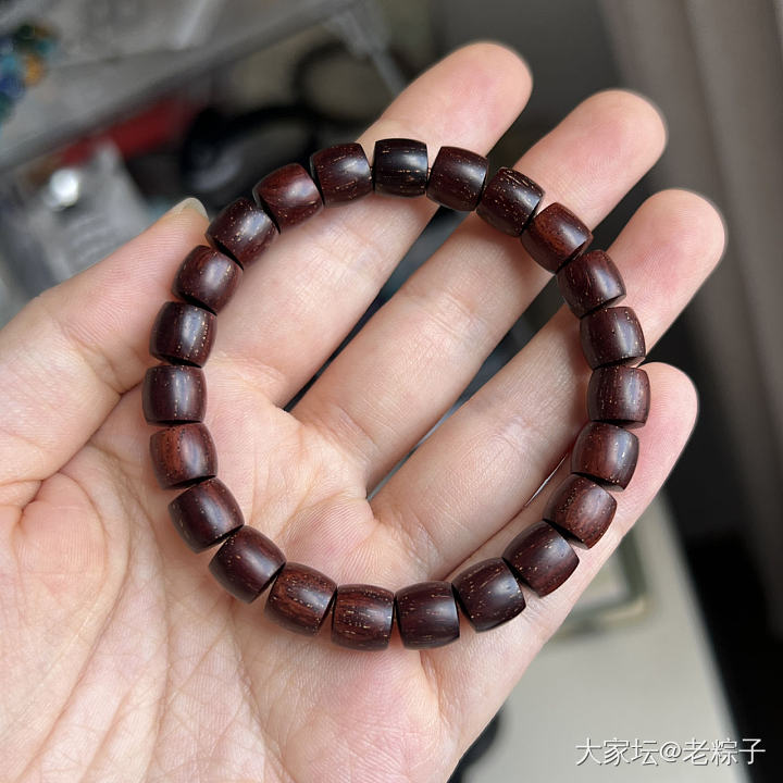 小叶紫檀老型直切手串_文玩
