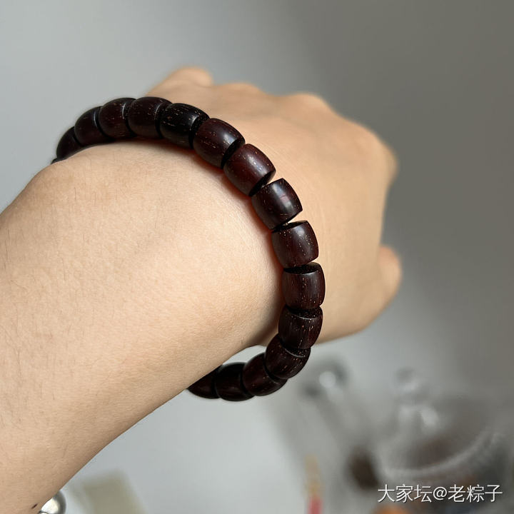 小叶紫檀老型直切手串_文玩