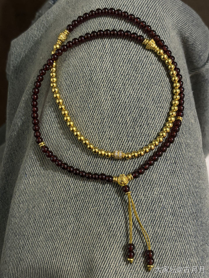 又一串DIY_串珠石榴石金