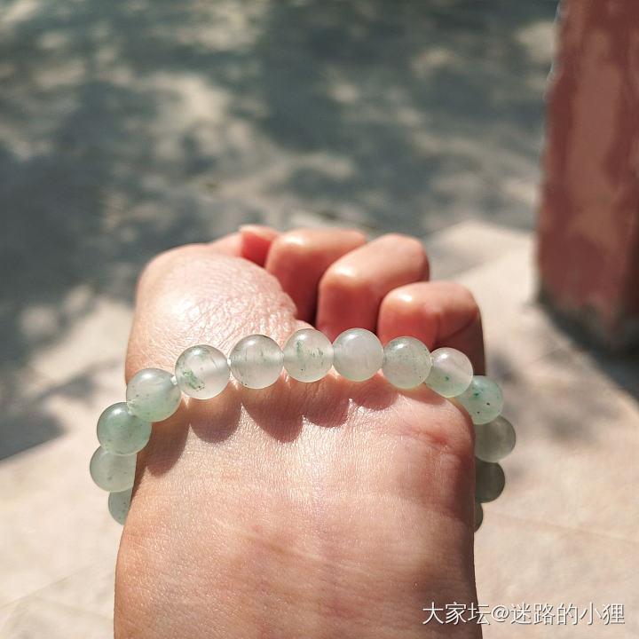 光感极好的非洲翠珠珠手串～_翡翠