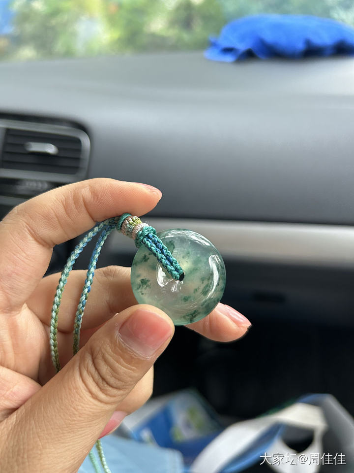 出翡翠冰飘花平安扣_金