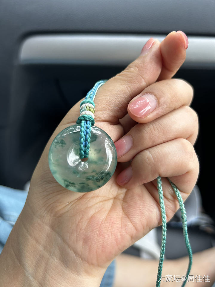 出翡翠冰飘花平安扣_金
