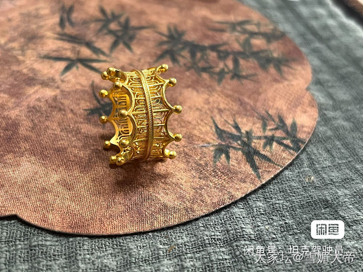 翠绿足金戒指_金