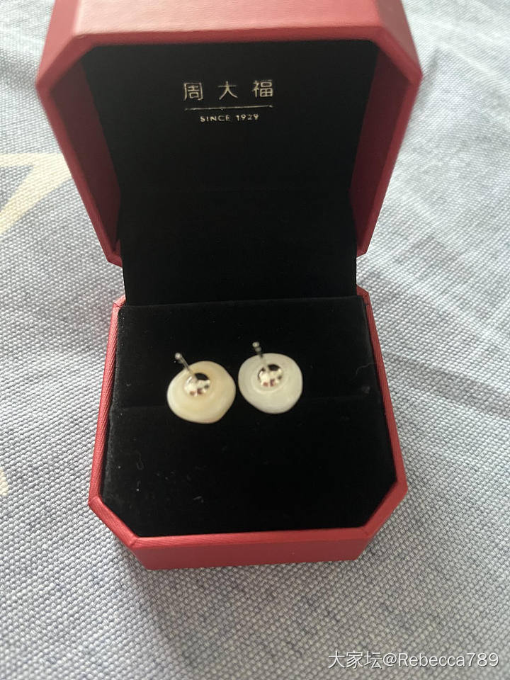 天然随形珍珠纯银耳钉_有机宝石