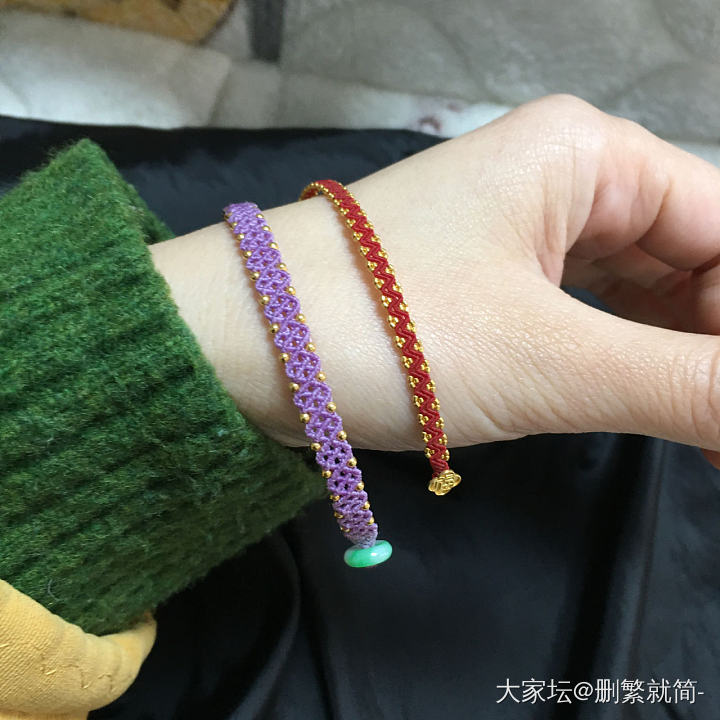 陈本出一条18k金芝麻珠（手工赠送）_翡翠