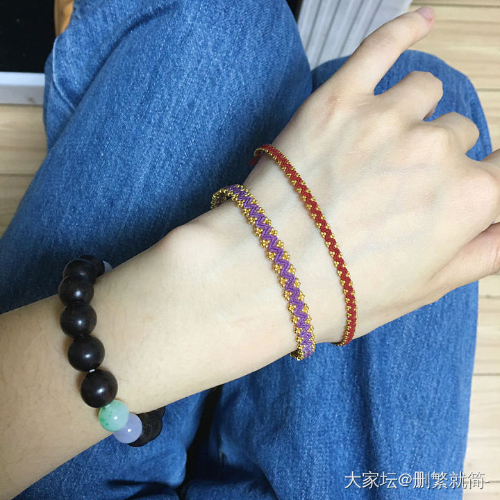 陈本出一条18k金芝麻珠（手工赠送）_翡翠