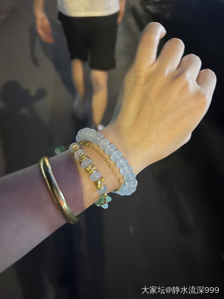 冰股珠翡翠手串_翡翠