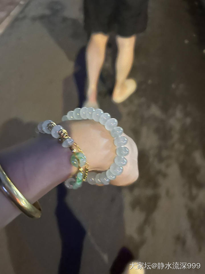 冰股珠翡翠手串_翡翠