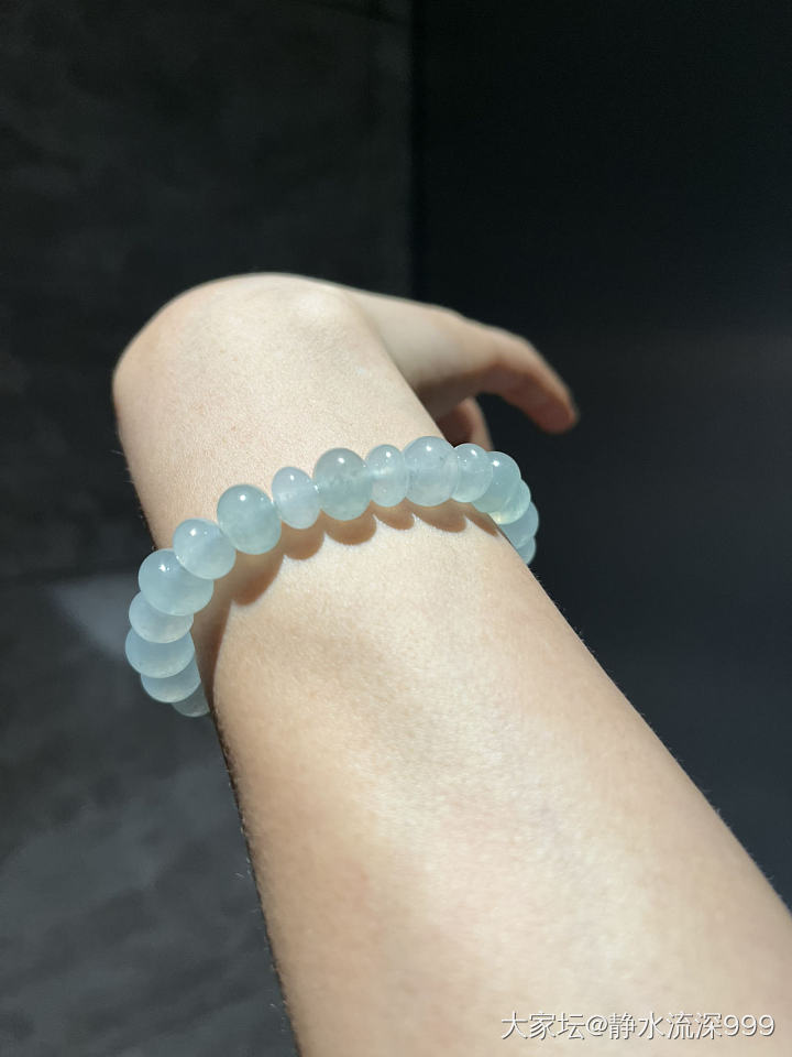 冰股珠翡翠手串_翡翠