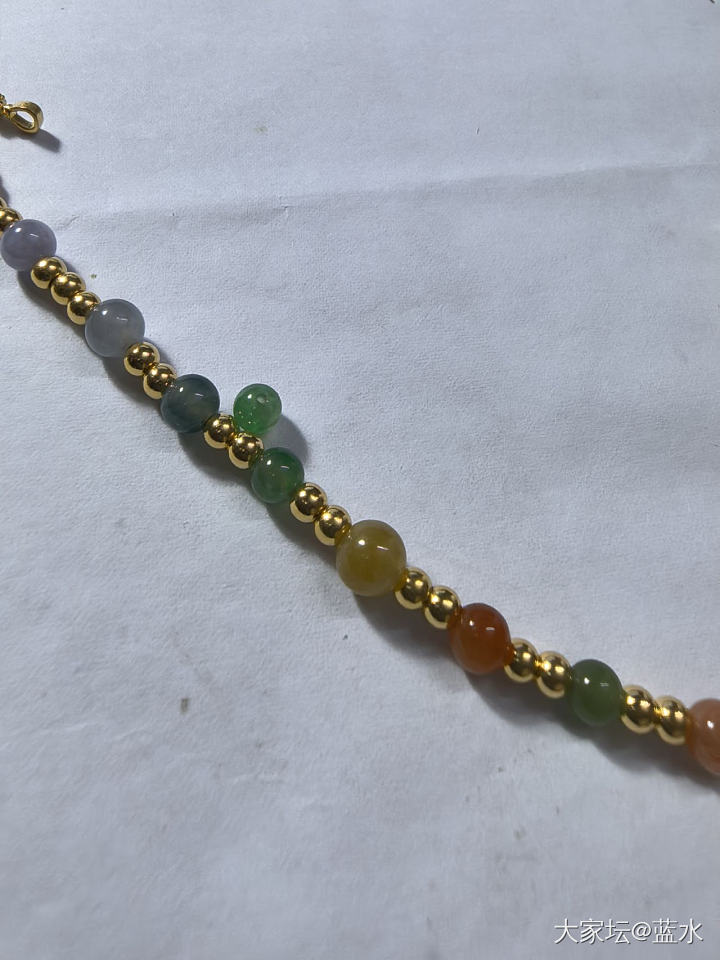 多年前的翡翠珠珠在有了羊毛珠以后总于有了用途。_金手工diy翡翠