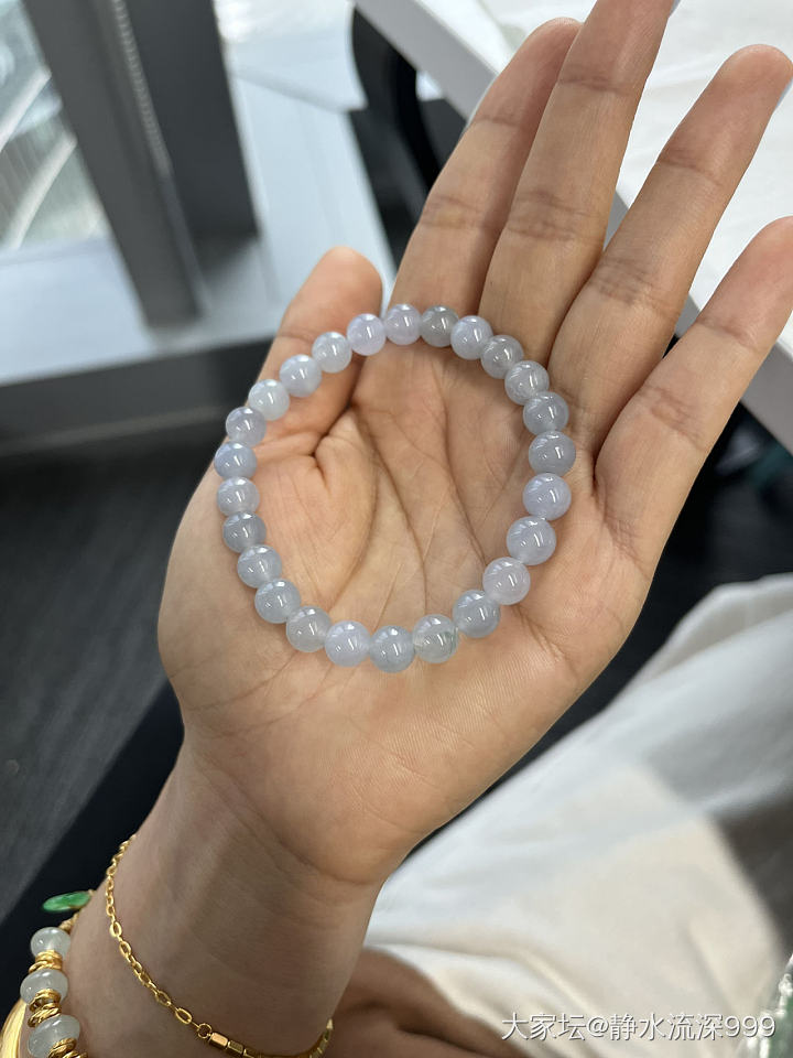 紫罗兰手串卡7.5_翡翠