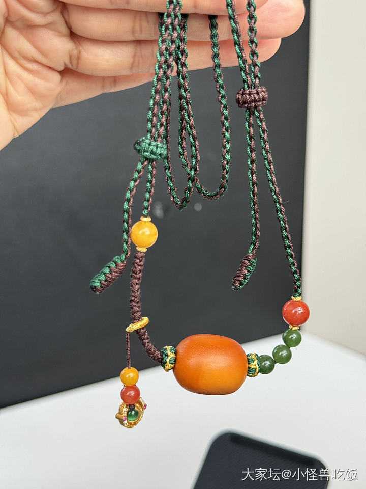 全新闲老蜜蜡22*18.5mm桶珠项链_琥珀蜜蜡_珠宝大家坛