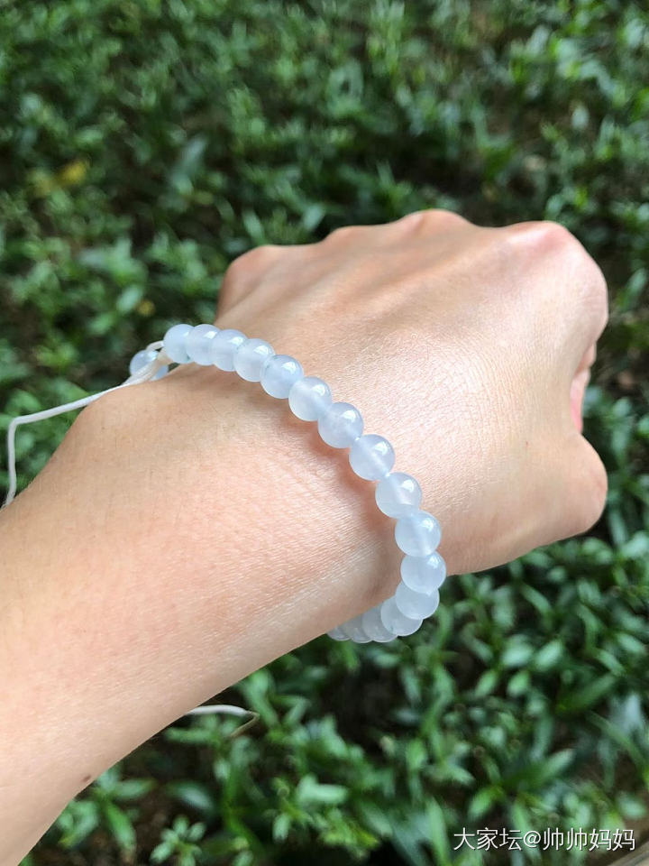翡翠冰蓝紫味手链_翡翠