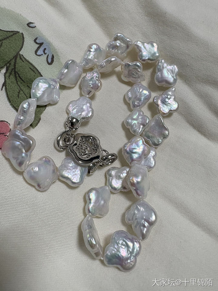 极光炫彩巴洛克珍珠花朵型_有机宝石