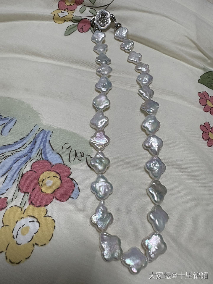 极光炫彩巴洛克珍珠花朵型_有机宝石