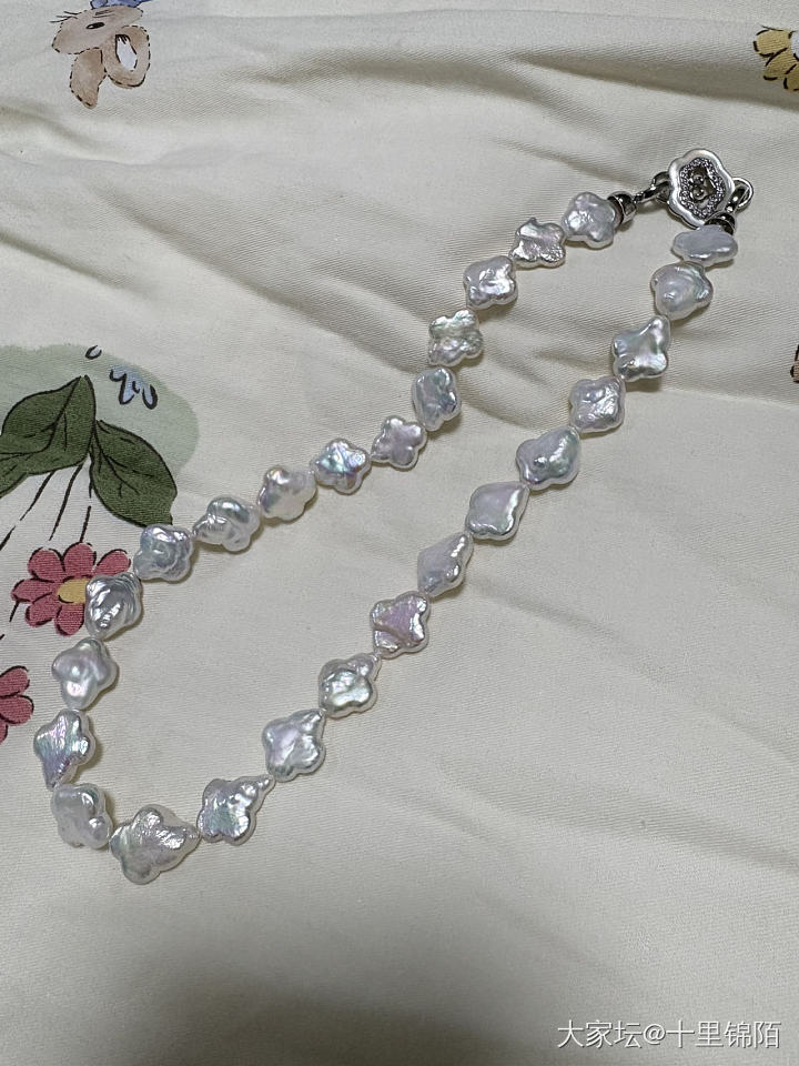 极光炫彩巴洛克珍珠花朵型_有机宝石