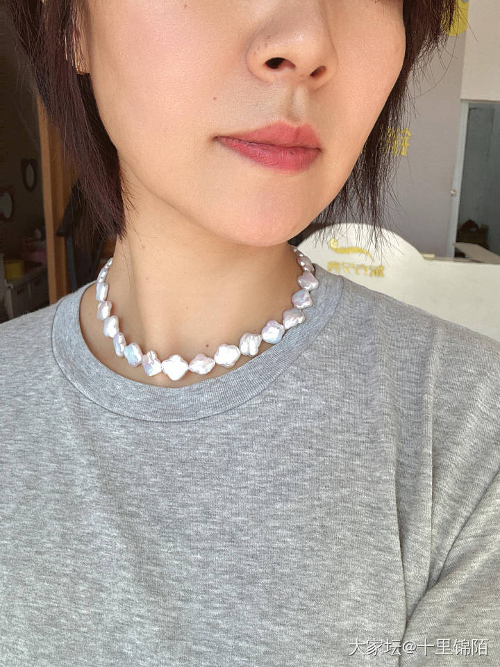 极光炫彩巴洛克珍珠花朵型_有机宝石