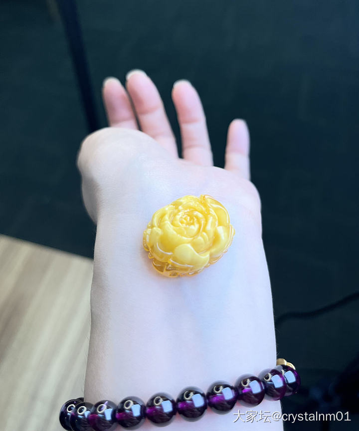 出几朵国色天香蜜蜡牡丹 玫瑰_琥珀蜜蜡