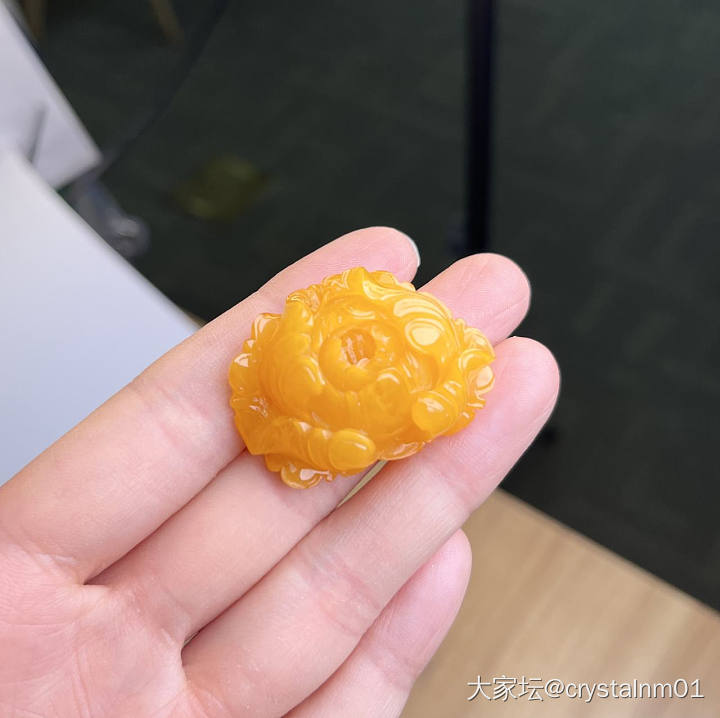 出几朵国色天香蜜蜡牡丹 玫瑰_琥珀蜜蜡