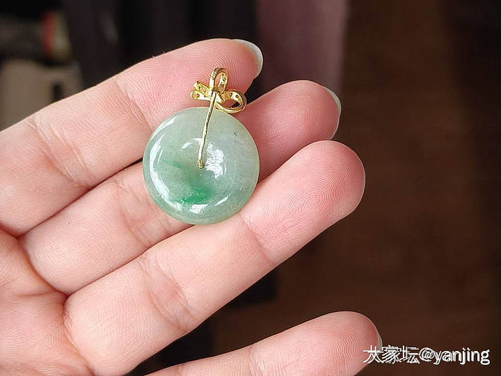 天然缅甸A货翡翠平安扣_翡翠