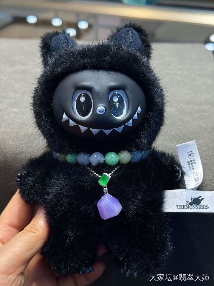 粉紫不规则紫罗兰吊坠_翡翠