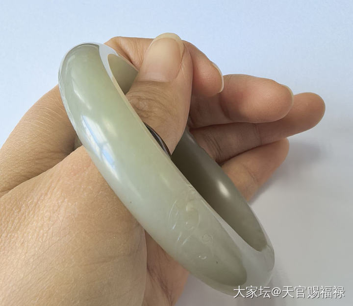 和田玉青白手镯_和田玉