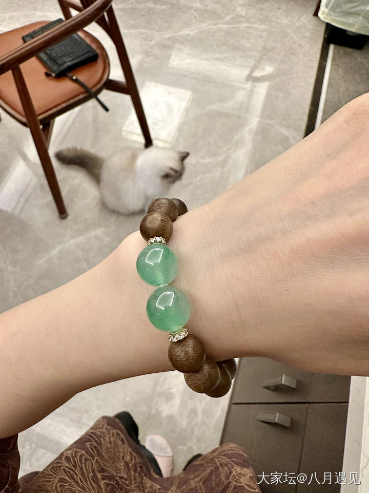 姐妹寄➗的大卡冰甜绿珠子_翡翠