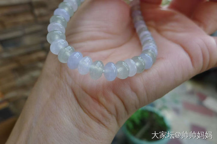 翡翠冰淡彩马卡龙算盘珠_翡翠