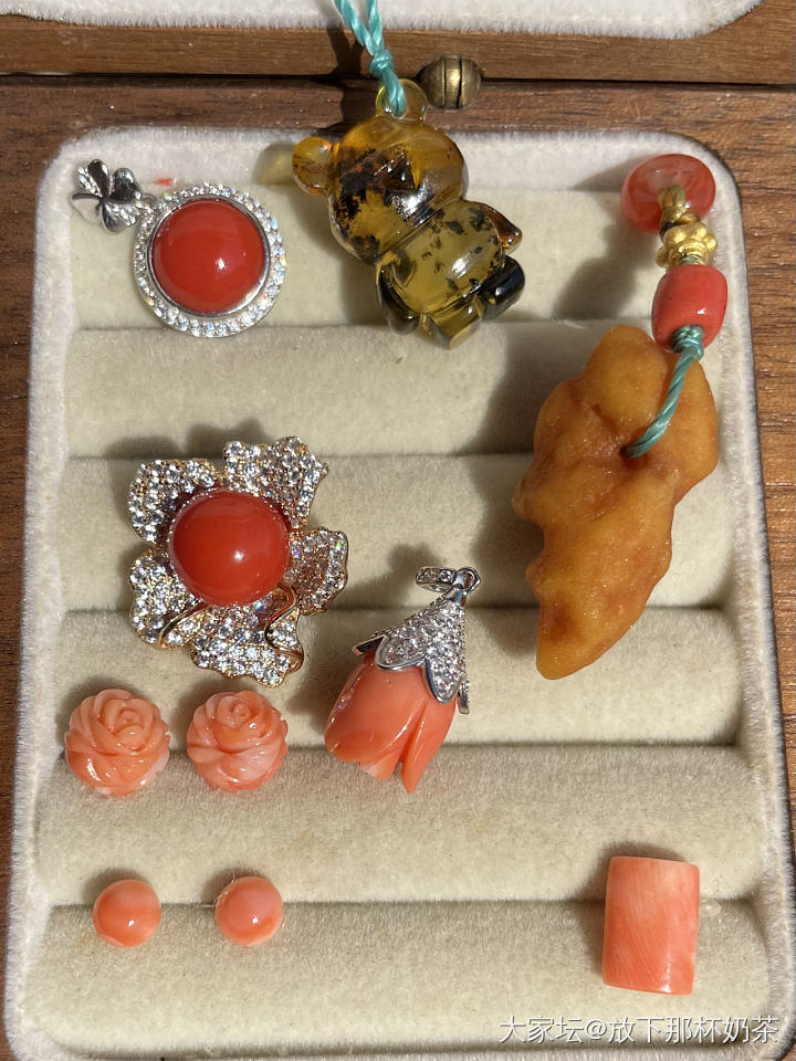 周末更新 血亏清理小百手链 都对半出珊瑚珍珠绿松蜜蜡小精品_有机宝石