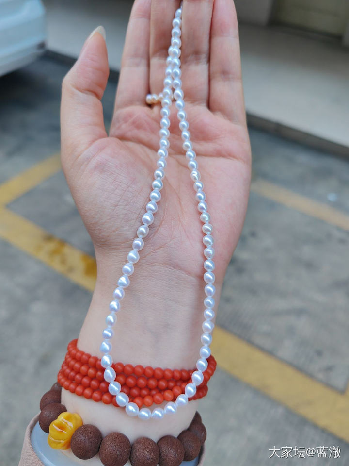 各种镶嵌珍珠首饰，都是银镶_有机宝石