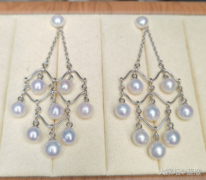 各种镶嵌珍珠首饰，都是银镶_有机宝石