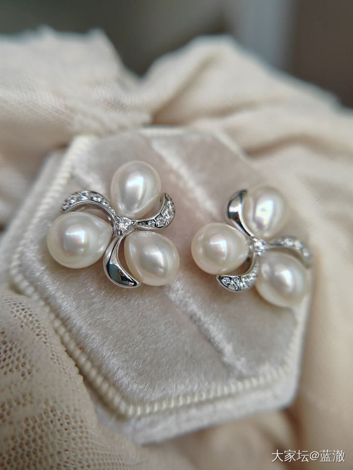 各种镶嵌珍珠首饰，都是银镶_有机宝石