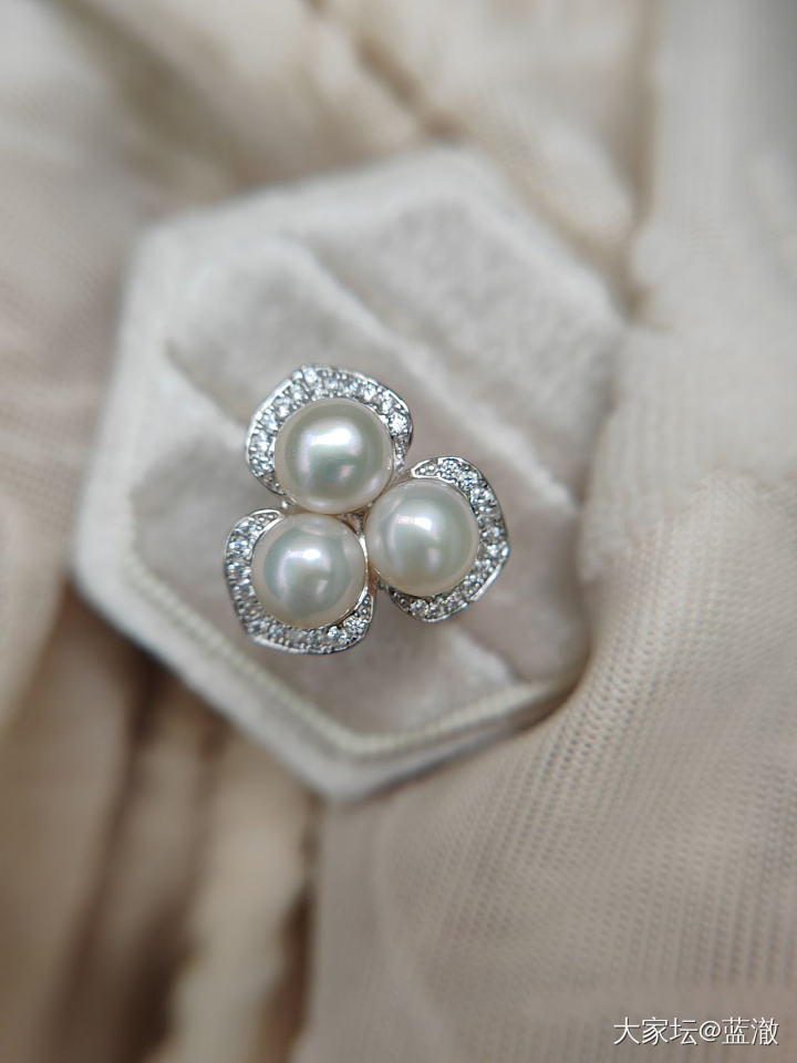 各种镶嵌珍珠首饰，都是银镶_有机宝石