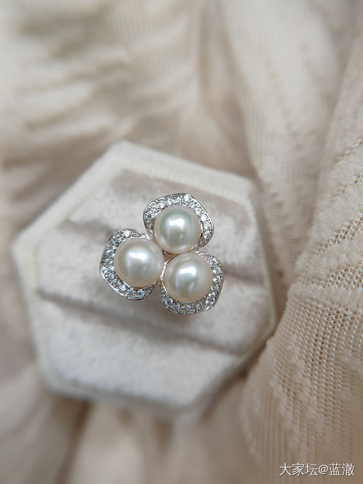 各种镶嵌珍珠首饰，都是银镶_有机宝石
