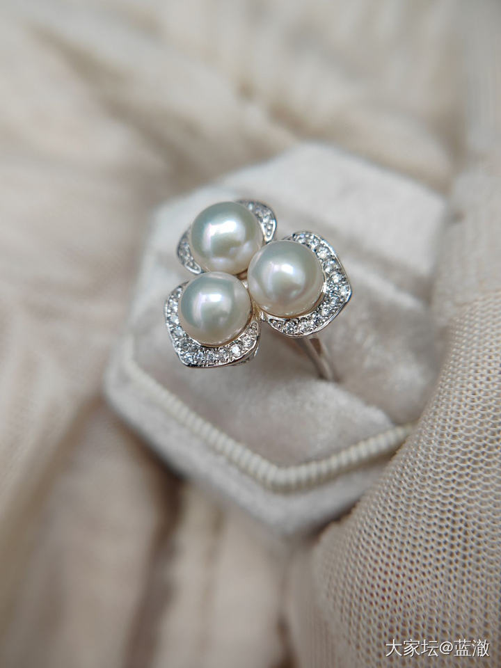 各种镶嵌珍珠首饰，都是银镶_有机宝石