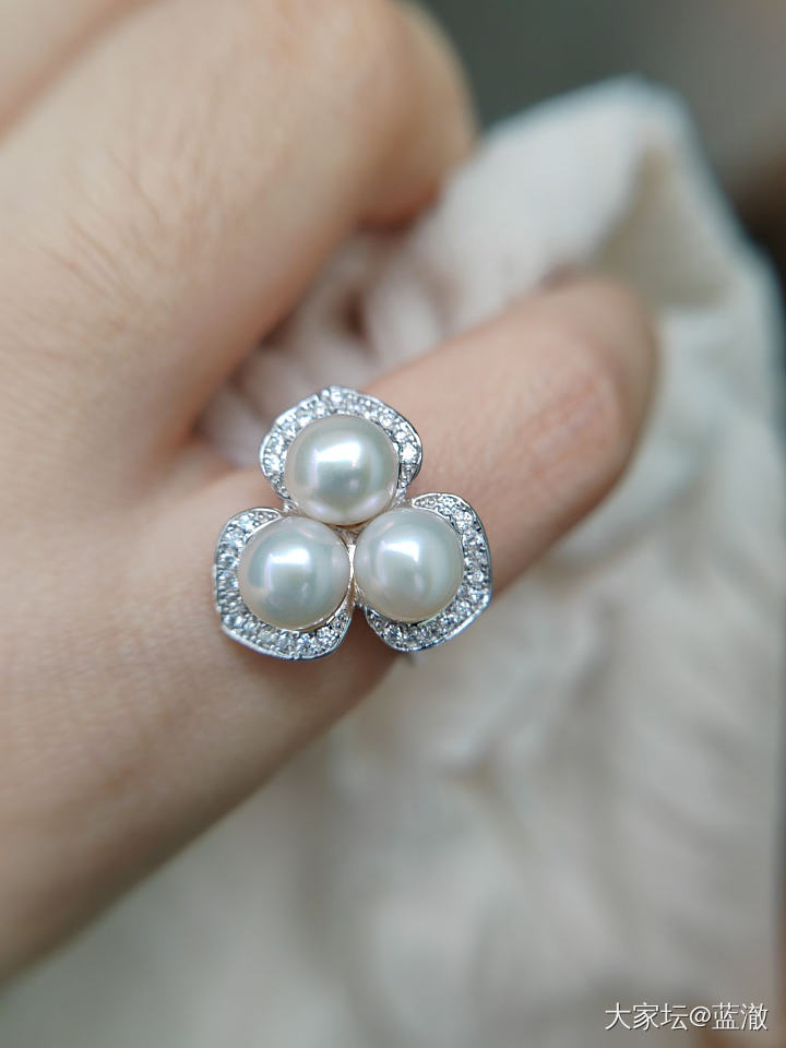 各种镶嵌珍珠首饰，都是银镶_有机宝石