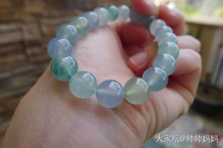 翡翠高冰马卡龙手链_翡翠