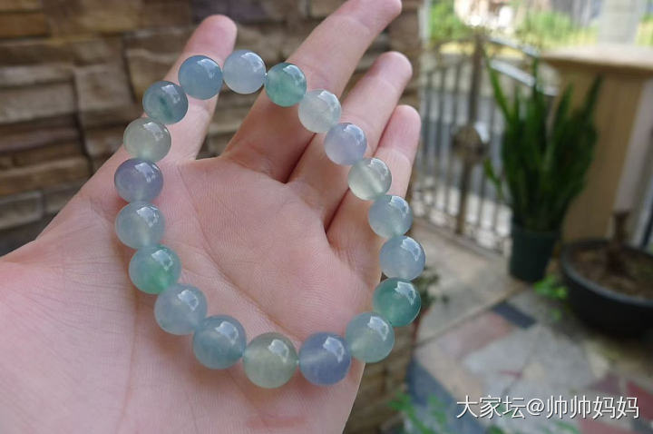 翡翠高冰马卡龙手链_翡翠