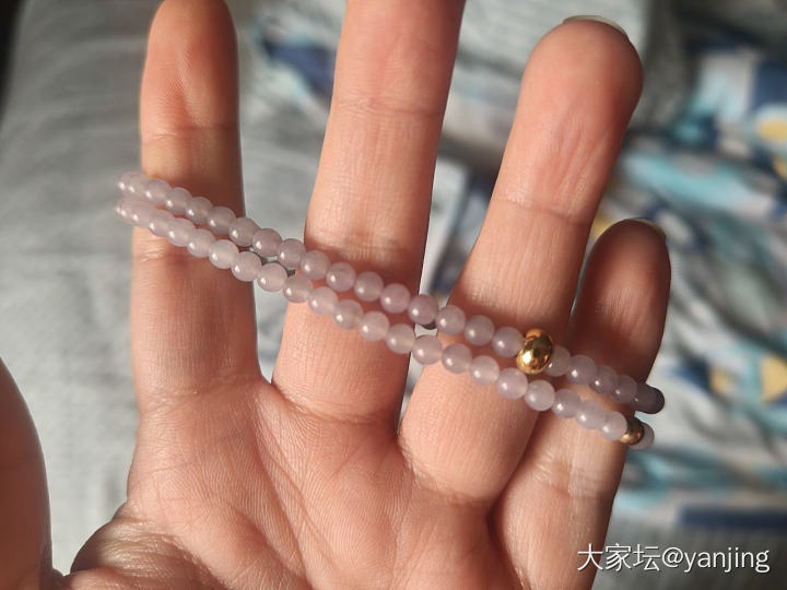 天然缅甸A货翡翠紫手串_翡翠